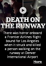 There was horror onboard a Frontier Airlines flight bound for Los Angeles when it struck and killed a person walking on the runway at Denver International Airport on Friday May 8, 2026. Denver International Airport released a statement confirming that a person 'jumped the perimeter fence' near the runway and was hit two minutes later. The individual was not identified, though officials do not believe they were an employee of the airport. The person was partially consumed by one of the engines.